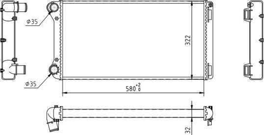 Hart 637 193 - Радиатор, охлаждение двигателя autodnr.net