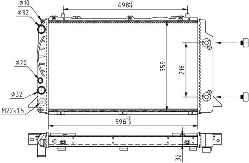 Hart 637 196 - Радіатор, охолодження двигуна autocars.com.ua