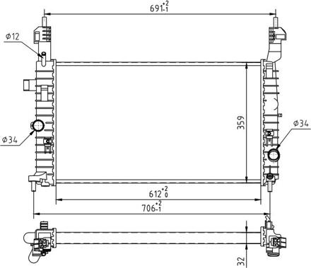 Hart 637 203 - Радиатор, охлаждение двигателя avtokuzovplus.com.ua