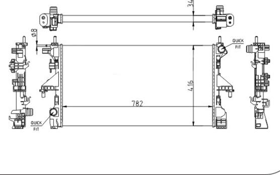 Hart 642 966 - Радіатор, охолодження двигуна autocars.com.ua