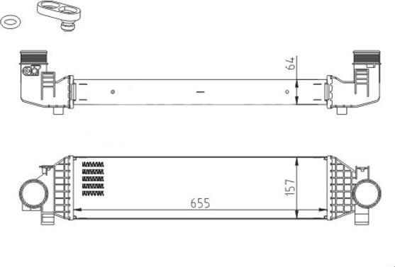 Hart 643 018 - Интеркулер, теплообменник турбины avtokuzovplus.com.ua