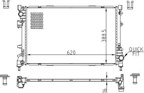 Hart 643 024 - Радіатор, охолодження двигуна autocars.com.ua