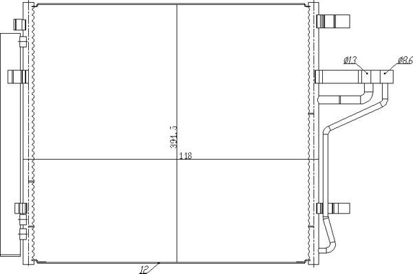 Hart 645 277 - Конденсатор, кондиціонер autocars.com.ua