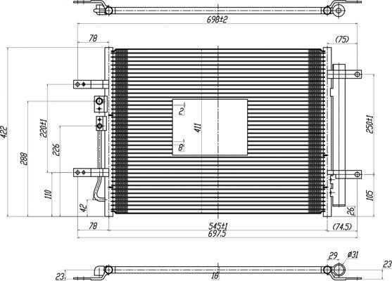 Hart 645 306 - Конденсатор, кондиціонер autocars.com.ua