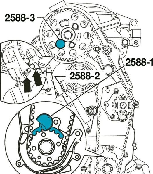 HAZET 2588-1 - Фиксирующий инструмент, коленчатый вал autodnr.net