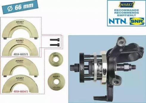 HAZET 4934-2566/6 - Комплект монтажн. инструмента, ступица колеса / к. подшипник avtokuzovplus.com.ua