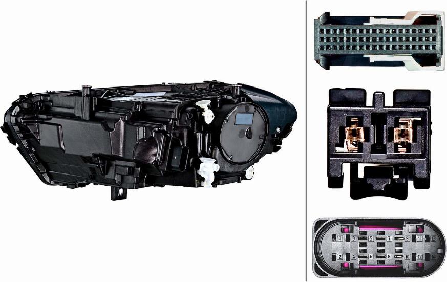 HELLA 1EX 015 390-521 - Основна фара autocars.com.ua