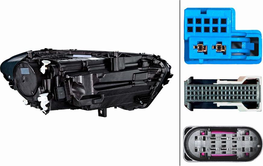 HELLA 1EX 015 390-711 - Основна фара autocars.com.ua