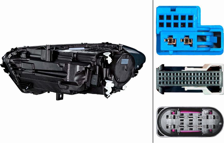 HELLA 1EX 015 390-721 - Основна фара autocars.com.ua