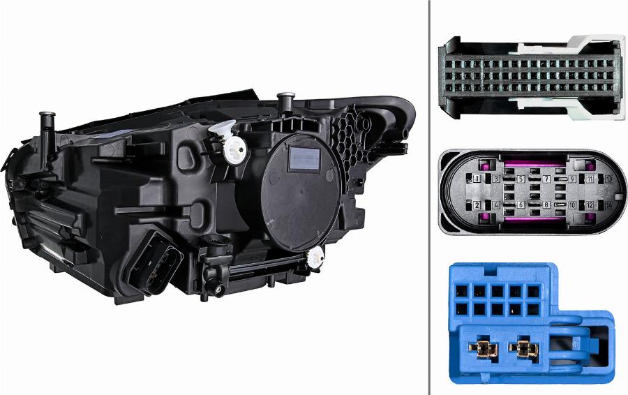 HELLA 1EX 015 558-521 - Основна фара autocars.com.ua