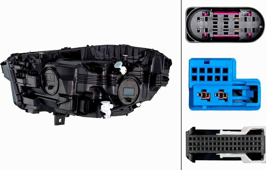 HELLA 1EX 015 568-721 - Основна фара autocars.com.ua