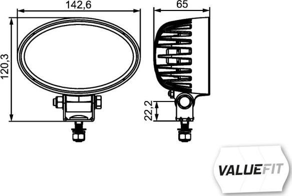 HELLA 1GA 357 001-001 - Фара робочого освітлення autocars.com.ua