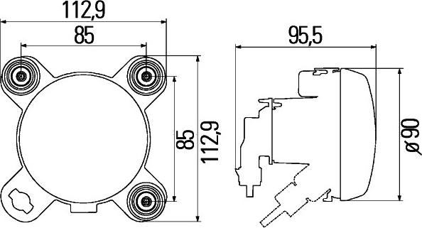 HELLA 1K0 247 043-027 - Основна фара autocars.com.ua