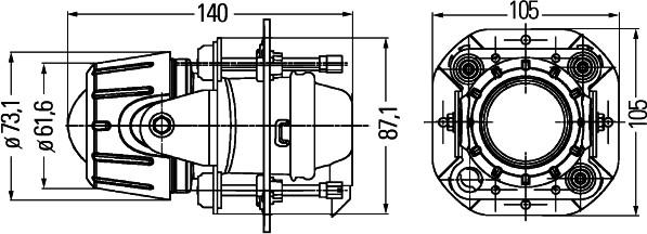 HELLA 1NL 008 090-327 - Противотуманная фара autocars.com.ua