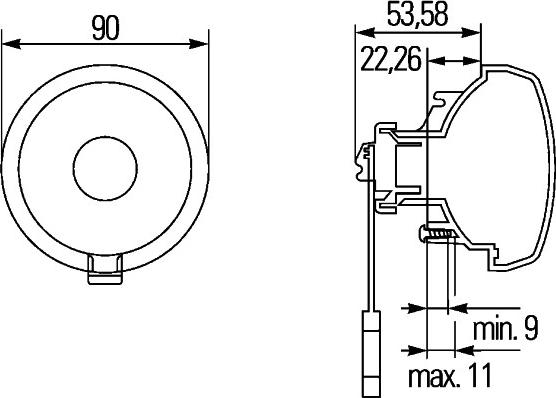 HELLA 2NE 965 039-111 - Задні протитуманні фари autocars.com.ua