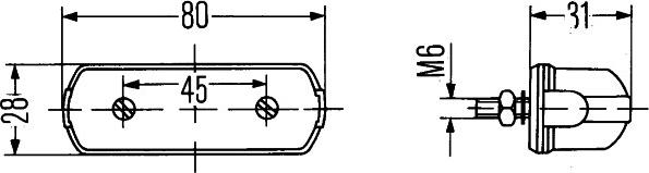 HELLA 2KA 001 389-101 - Фонарь освещения номерного знака avtokuzovplus.com.ua