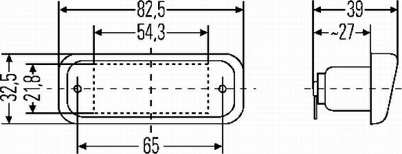 HELLA 2KA 005 049-011 - Ліхтар освітлення номерного знака autocars.com.ua