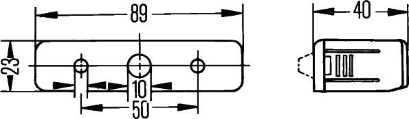 HELLA 2KA 006 896-001 - Фонарь освещения номерного знака avtokuzovplus.com.ua