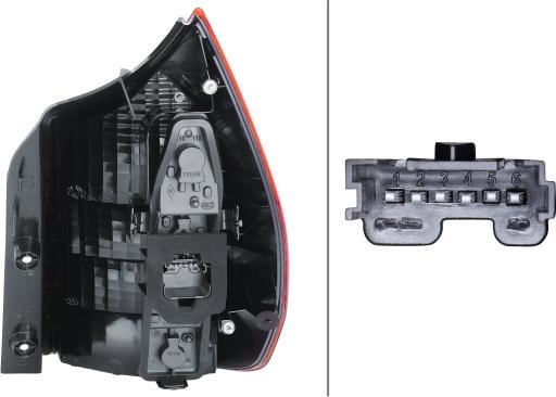 HELLA 2SK 008 659-091 - Задній ліхтар autocars.com.ua