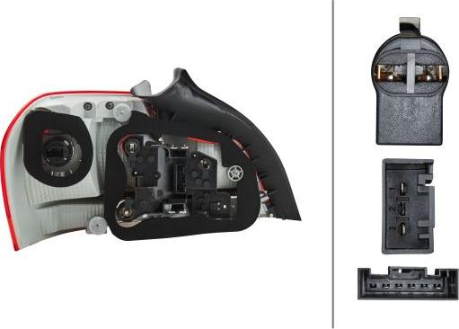 HELLA 2VP 010 756-221 - Задній ліхтар autocars.com.ua