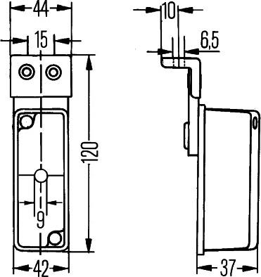 HELLA 2XS 005 020-021 - Габаритный фонарь avtokuzovplus.com.ua