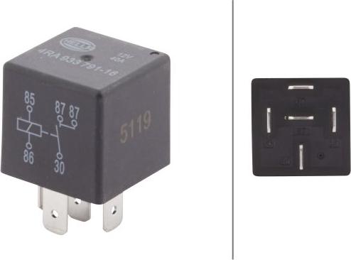 HELLA 4RA 933 791-161 - Реле, робочий струм autocars.com.ua