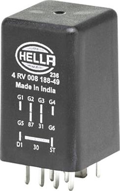 HELLA 4RV 008 188-491 - Блок управления, реле, система накаливания autodnr.net