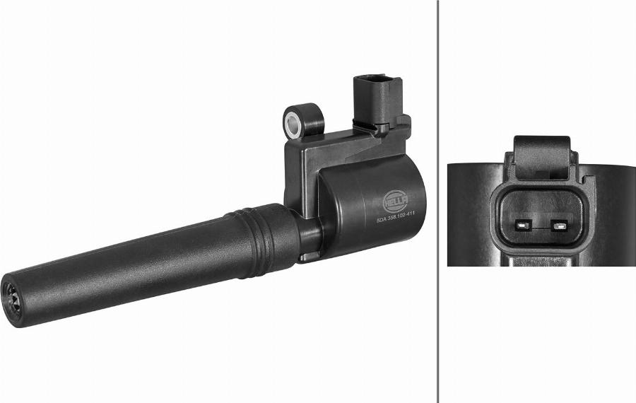 HELLA 5DA 358 102-411 - Котушка запалювання autocars.com.ua