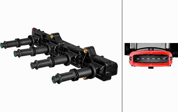 HELLA 5DA 358 290-391 - Котушка запалювання autocars.com.ua