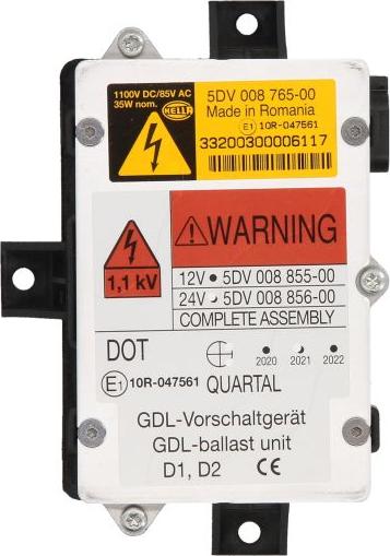 HELLA 5DV 008 856-001 - попередньо включений прилад, газорозрядна лампа autocars.com.ua