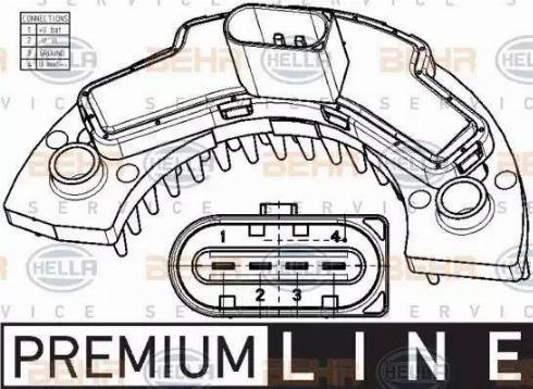 HELLA 5HL 351 029-101 - Регулятор, вентилятор салона avtokuzovplus.com.ua