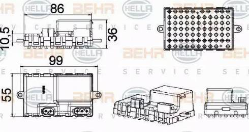 HELLA 5HL 351 321-211 - Регулятор, вентилятор салона avtokuzovplus.com.ua