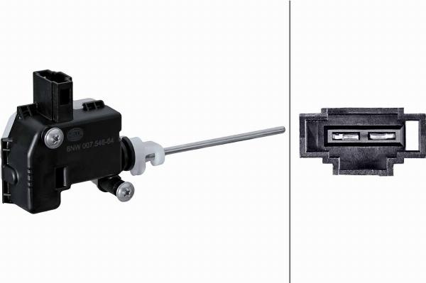 HELLA 6NW 007 546-641 - Регулювальний елемент, центральнийзамок autocars.com.ua