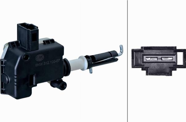 HELLA 6NW 312 100-071 - Регулювальний елемент, центральнийзамок autocars.com.ua