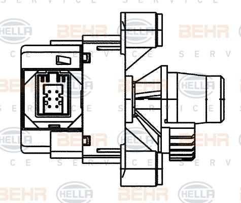 HELLA 6NW 351 345-251 - Регулювальний елемент, змішувальний клапан autocars.com.ua