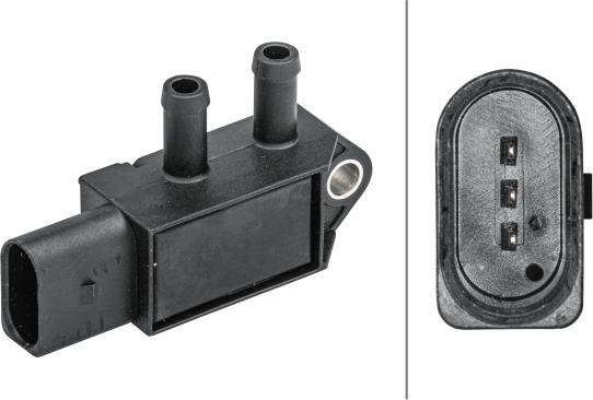 HELLA 6PP 009 409-161 - Датчик, тиск вихлопних газів autocars.com.ua
