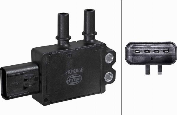 HELLA 6PP 009 409-711 - Датчик, тиск вихлопних газів autocars.com.ua