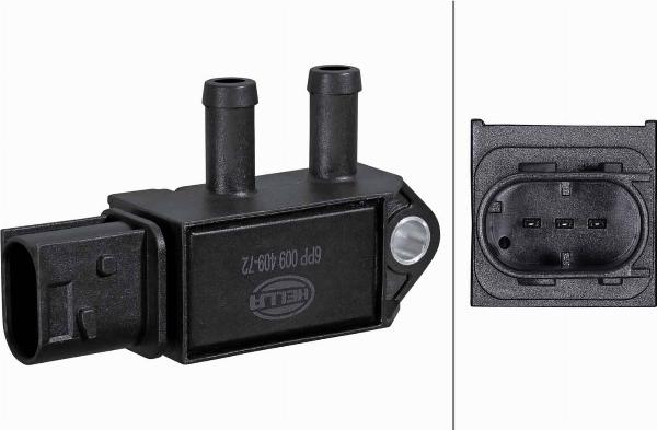 HELLA 6PP 009 409-721 - Датчик, тиск вихлопних газів autocars.com.ua