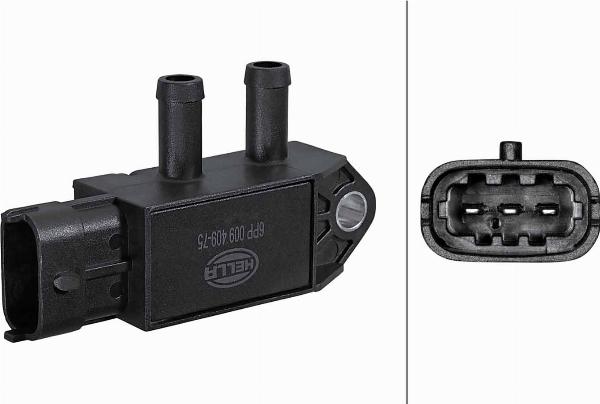 HELLA 6PP 009 409-751 - Датчик, тиск вихлопних газів autocars.com.ua