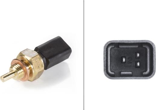 HELLA 6PT 009 107-131 - Датчик, температура охолоджуючої рідини autocars.com.ua