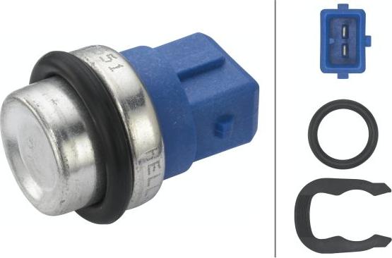 HELLA 6PT 009 107-551 - Датчик, температура охолоджуючої рідини autocars.com.ua