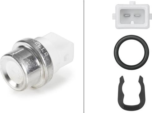 HELLA 6PT 009 107-601 - Датчик, температура охолоджуючої рідини autocars.com.ua