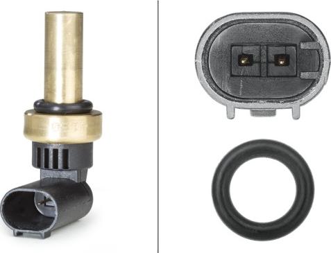 HELLA 6PT 358 058-221 - Датчик, температура охолоджуючої рідини autocars.com.ua