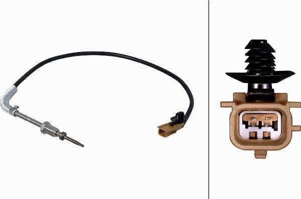 HELLA 6PT 358 226-411 - Датчик, температура вихлопних газів autocars.com.ua