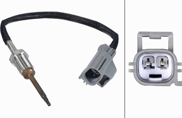 HELLA 6PT 358 226-511 - Датчик, температура вихлопних газів autocars.com.ua