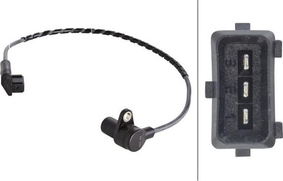 HELLA 6PU 009 110-531 - Датчик імпульсів, колінчастий вал autocars.com.ua