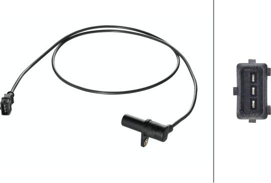 HELLA 6PU 009 146-081 - Датчик імпульсів, колінчастий вал autocars.com.ua