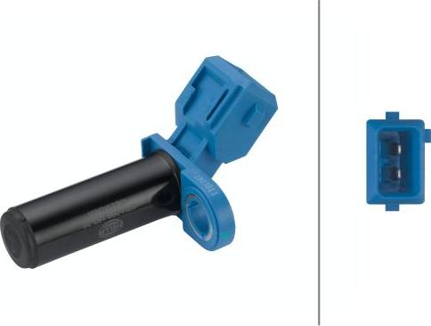 HELLA 6PU 009 163-261 - Датчик імпульсів, колінчастий вал autocars.com.ua