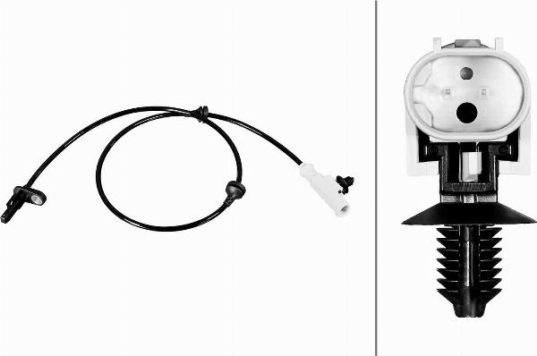 HELLA 6PU 358 216-331 - Датчик ABS, частота обертання колеса autocars.com.ua