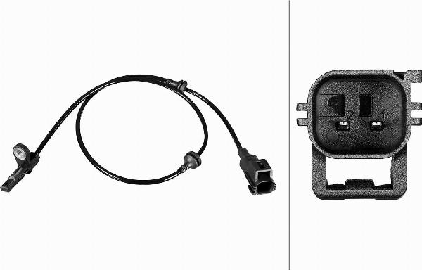 HELLA 6PU 358 216-341 - Датчик ABS, частота обертання колеса autocars.com.ua